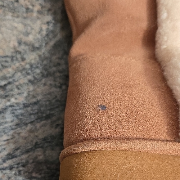 Michael Kors Camel Suede Boots with Shearling Trim Used Size 10 - Picture 5 of 11
